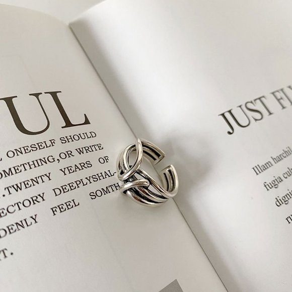 *NEW 925 Sterling Silver Open Adjustable Ring A2 - Picture 8 of 8